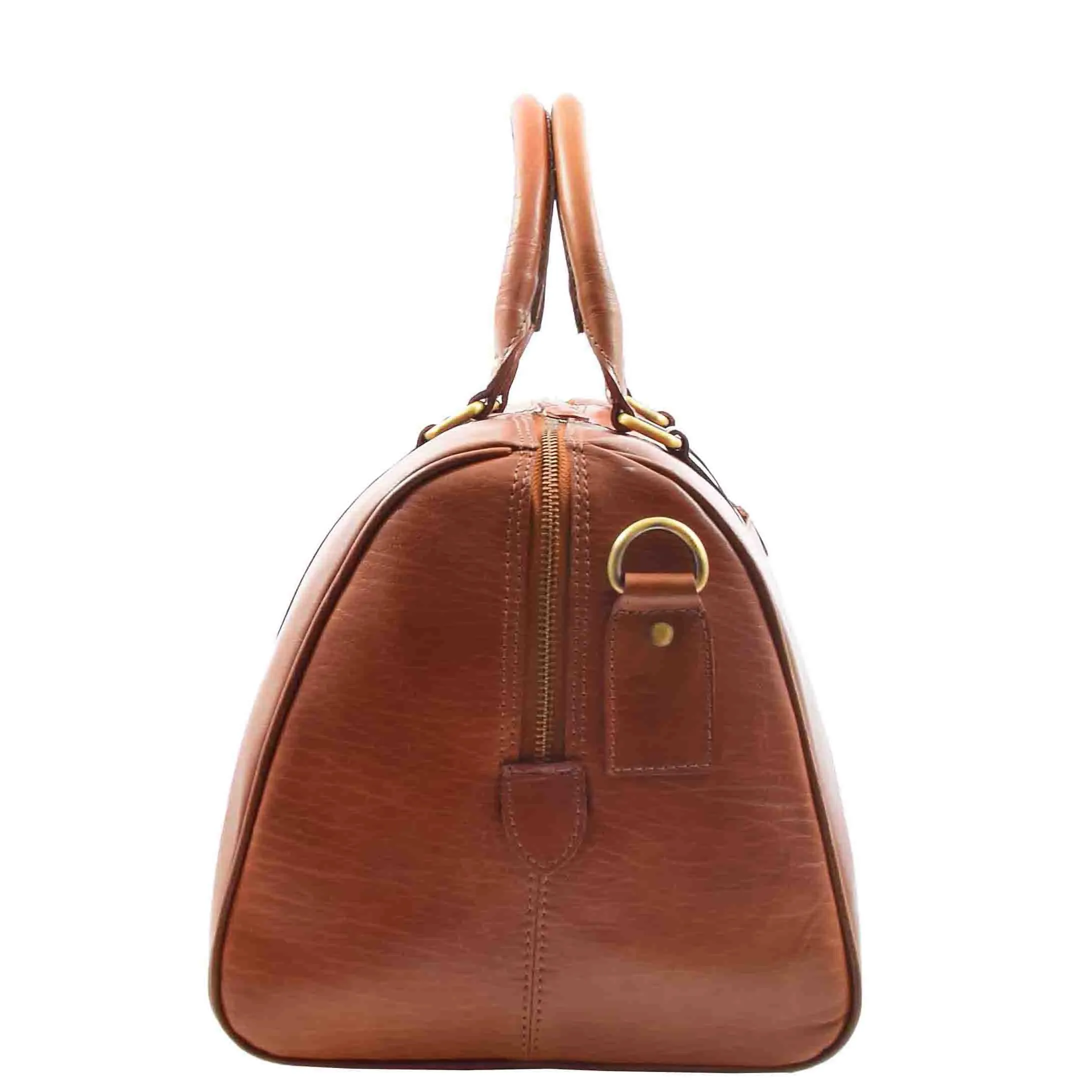 Classic Two Tone Weekend Bag Genoa Cognac