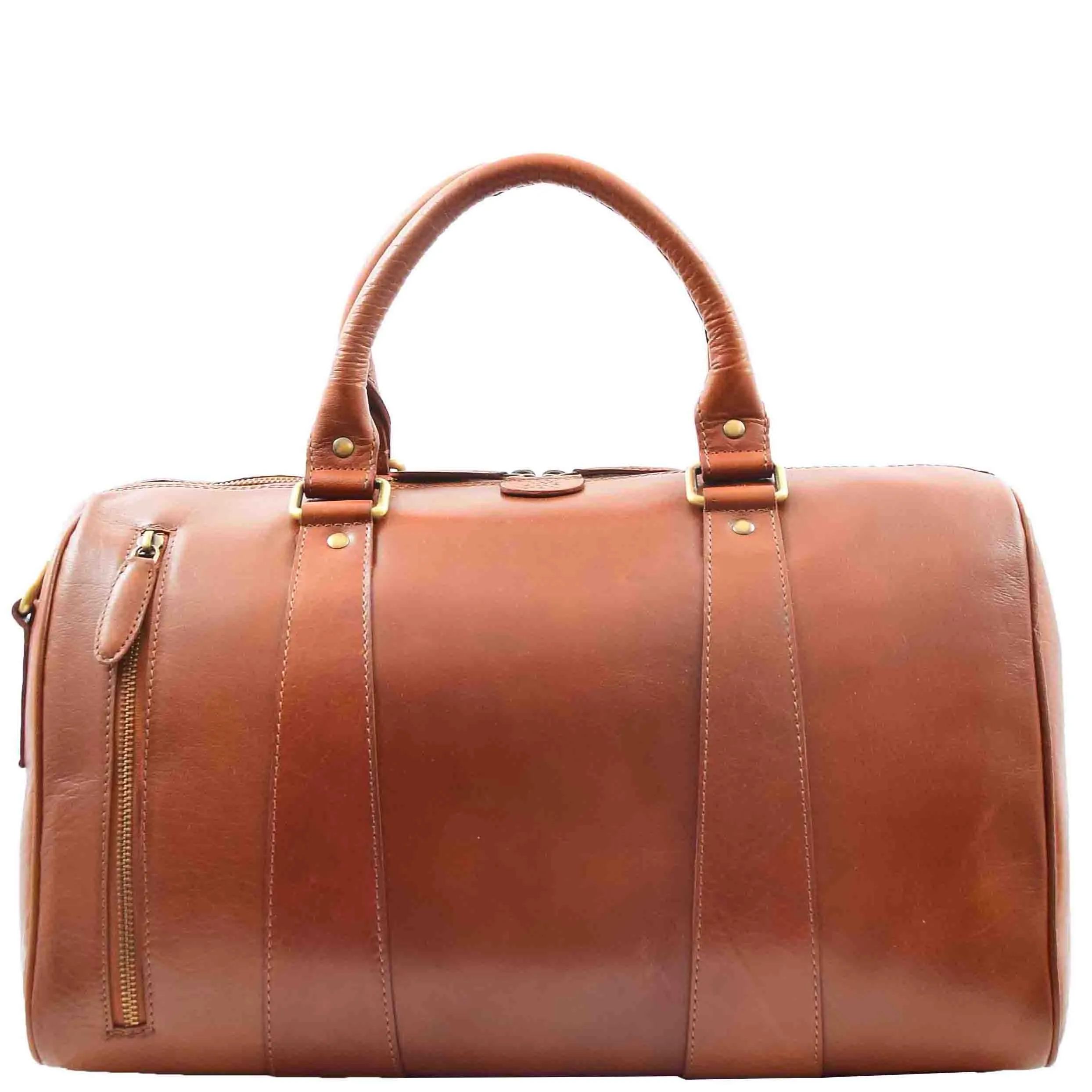 Classic Two Tone Weekend Bag Genoa Cognac