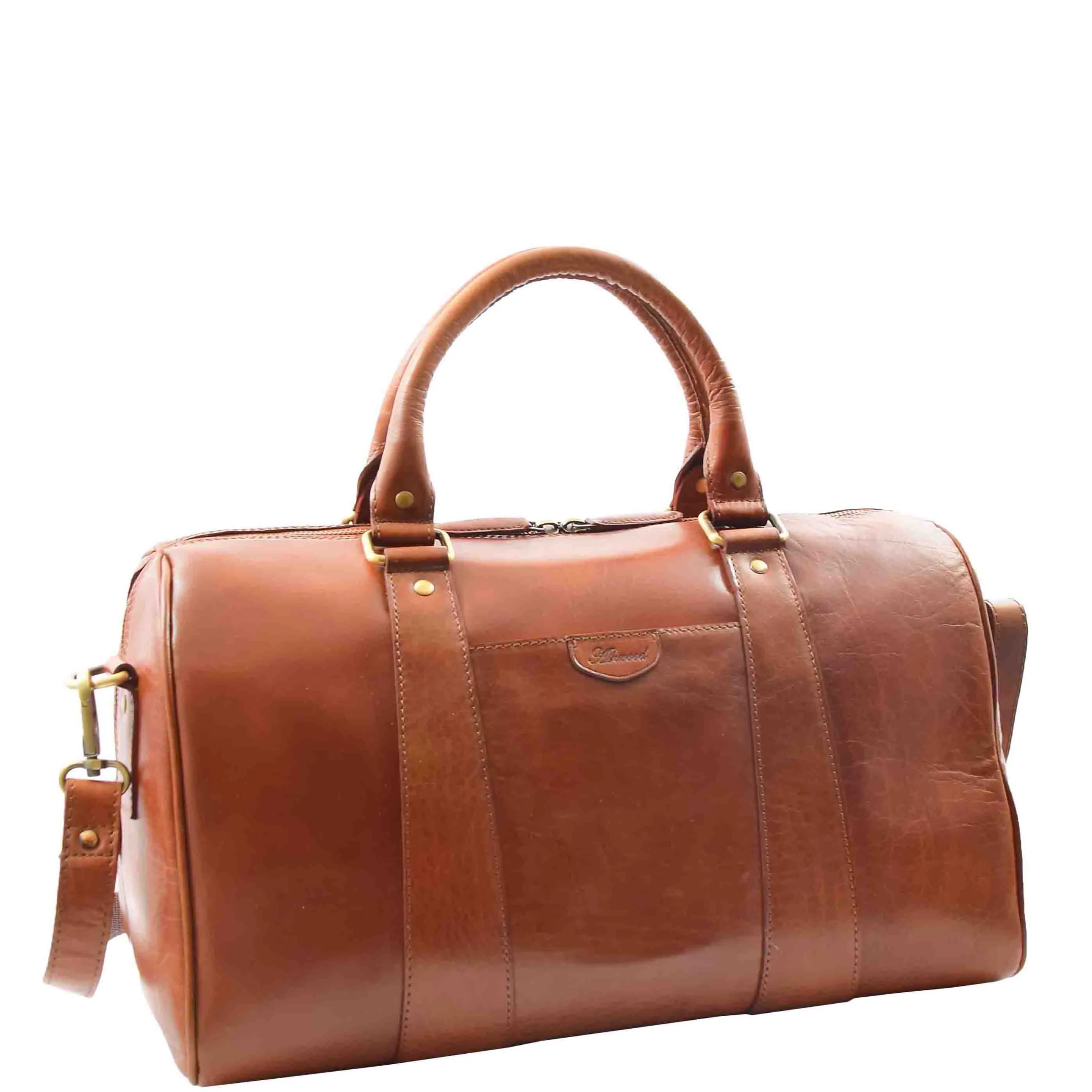 Classic Two Tone Weekend Bag Genoa Cognac