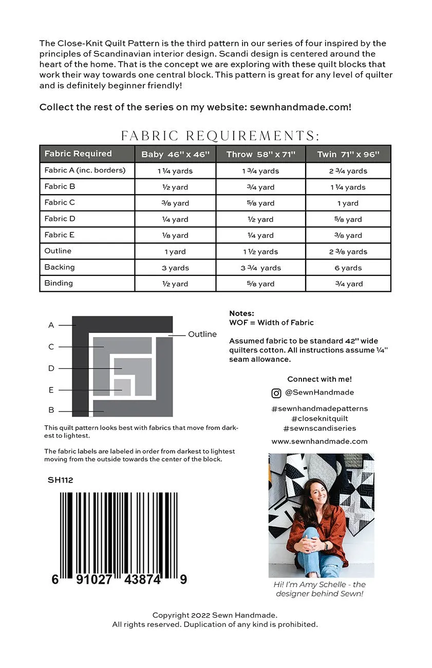 Close-Knit Quilt Pattern