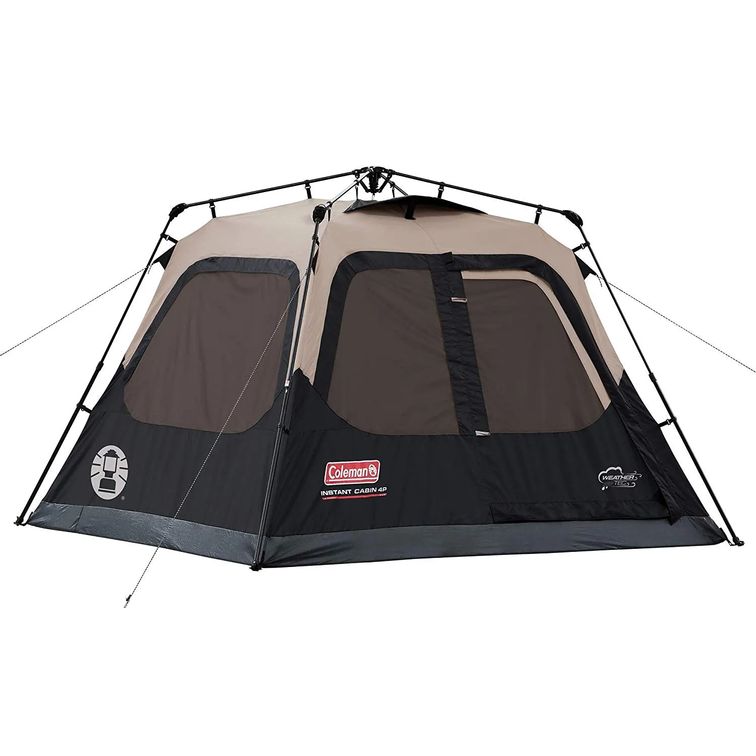Coleman 4-Person Instant Cabin Tent, Gray - Waterproof