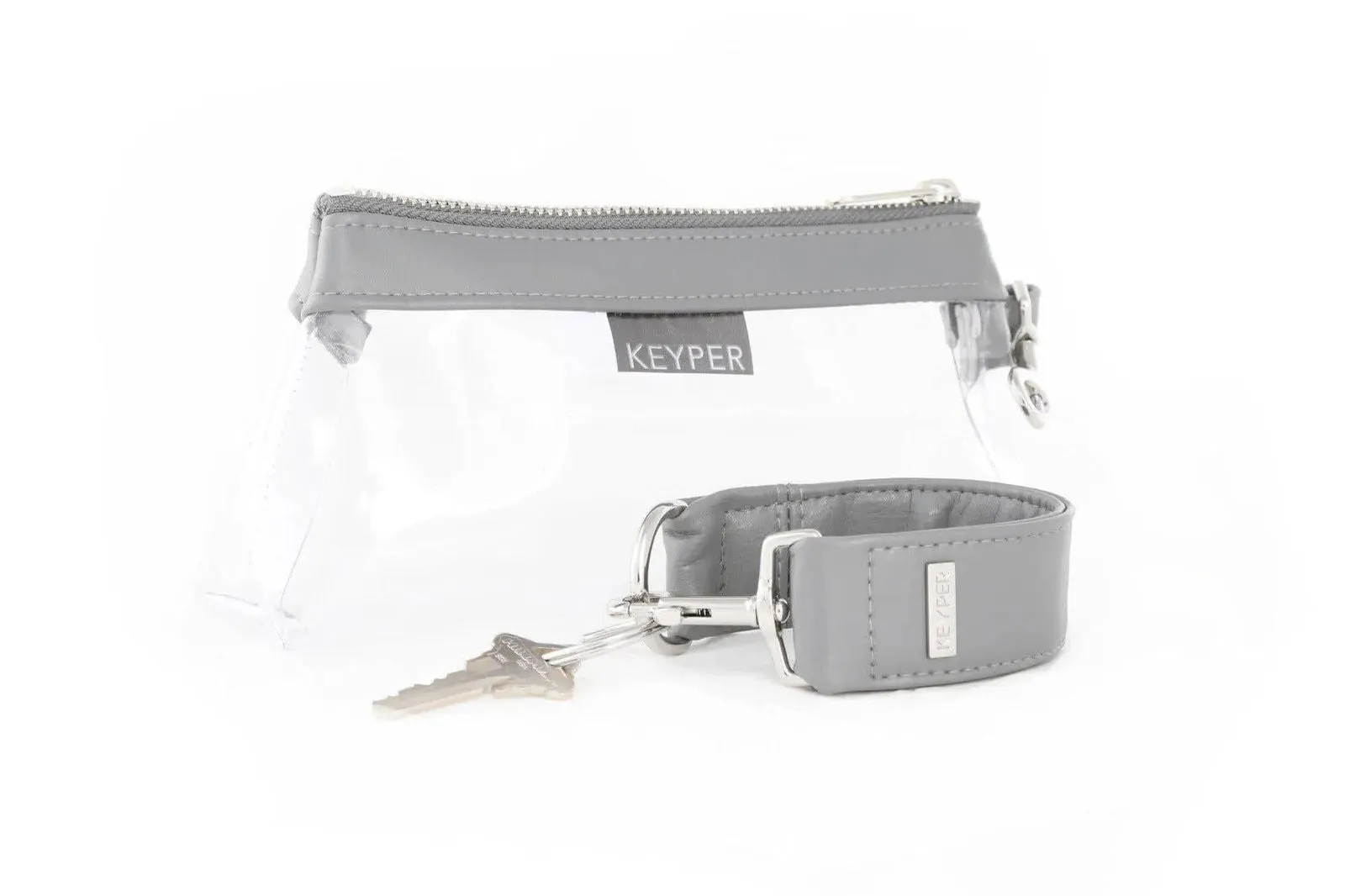 Cool Grey Vegan Leather 2-Piece Wristlet Set