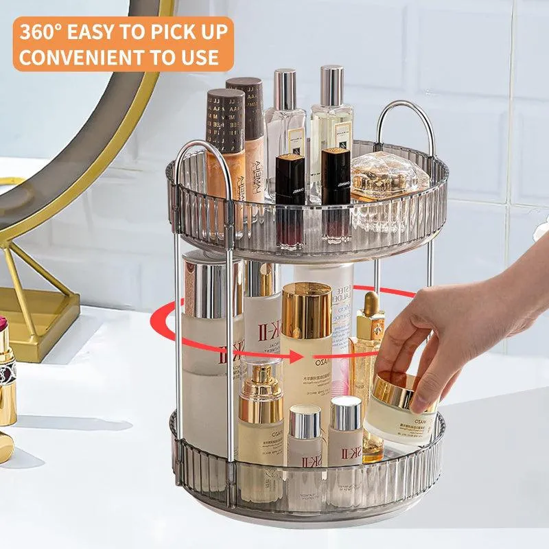 Corraine 2-Tier Multipurpose Revolving Organizer - Silver
