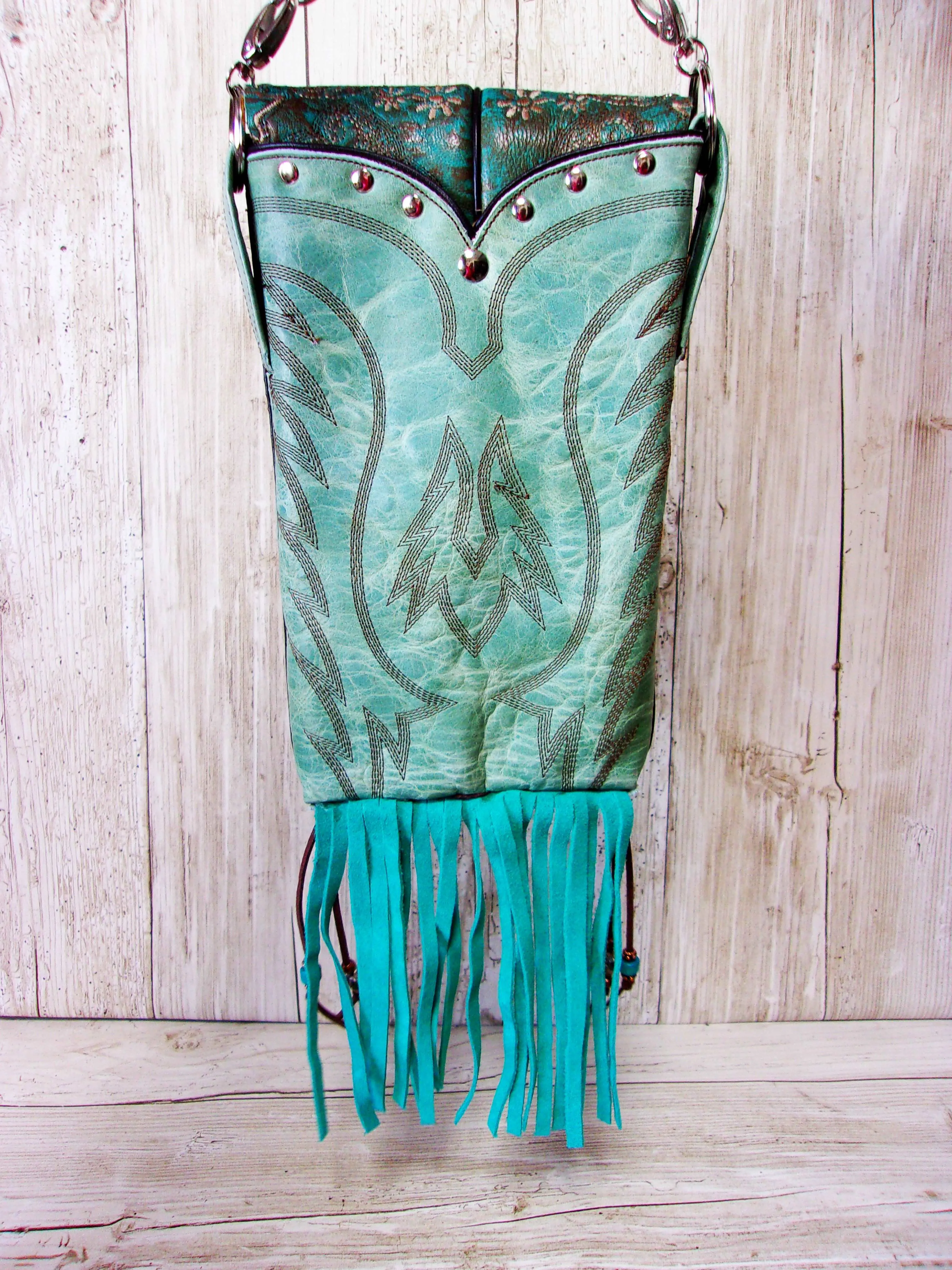 Cowboy Boot Crossbody Fringe Hipster Bag HP804