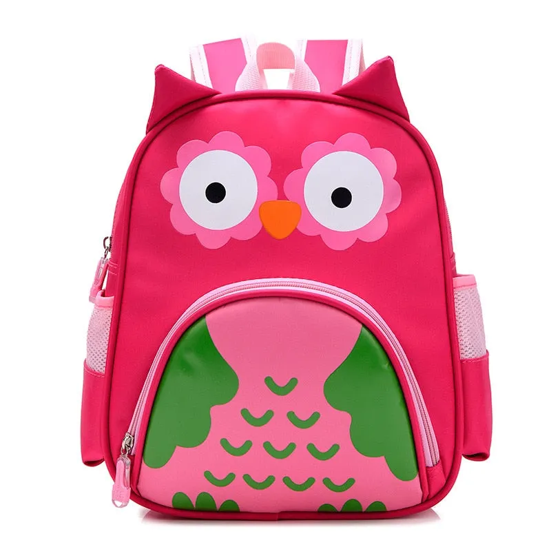 Cute Owl Animals Kids Backpack Toddler School Bags ZOO Families Kindergarten Bag