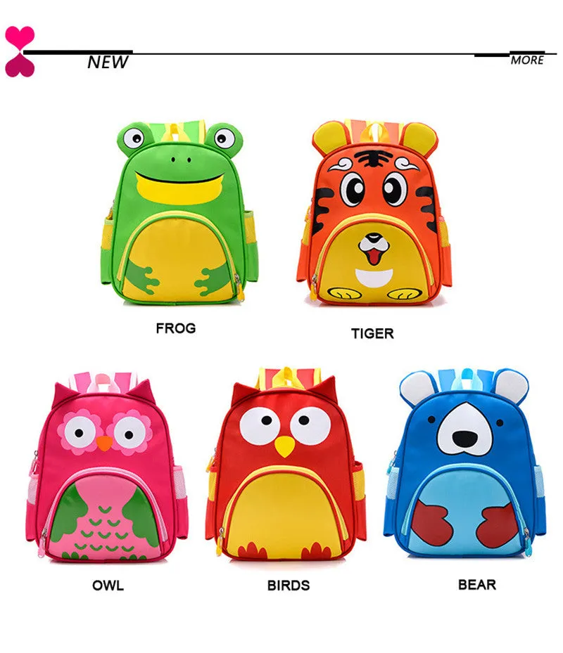 Cute Owl Animals Kids Backpack Toddler School Bags ZOO Families Kindergarten Bag