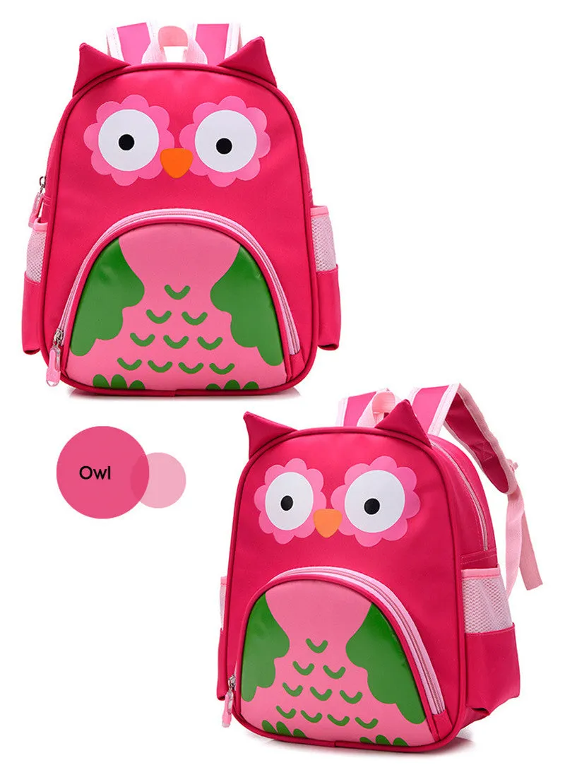 Cute Owl Animals Kids Backpack Toddler School Bags ZOO Families Kindergarten Bag
