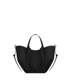 Cyme Mini - Textured Black with Ecru Stitching