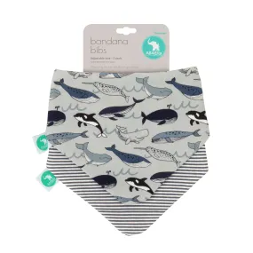 Dribble Bandana Bib 2 Pack - Whale Pod