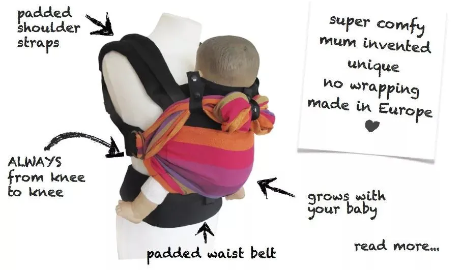 Emeibaby Wrap Conversion Toddler  Carrier - Full Treemei Dark Blue Bright Green