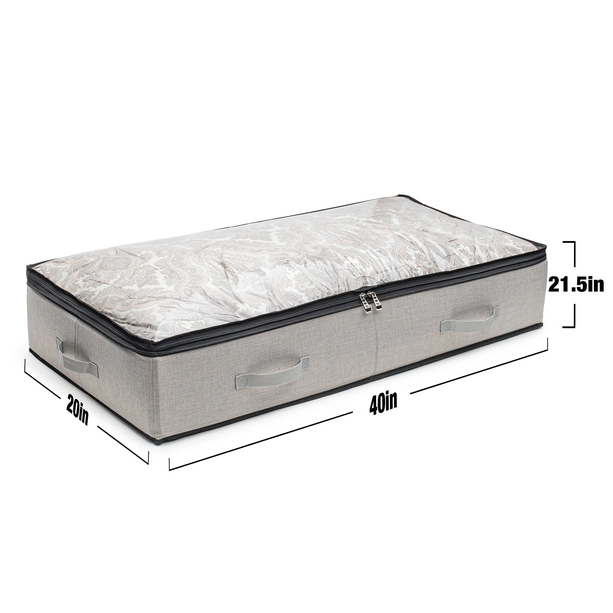 Extra Large Wide Under Bed Storage Organizer (40x20x6 Inches)