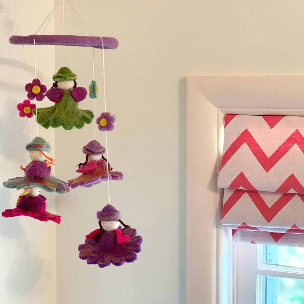 Felt Nursery Mobile - Flower Fairies