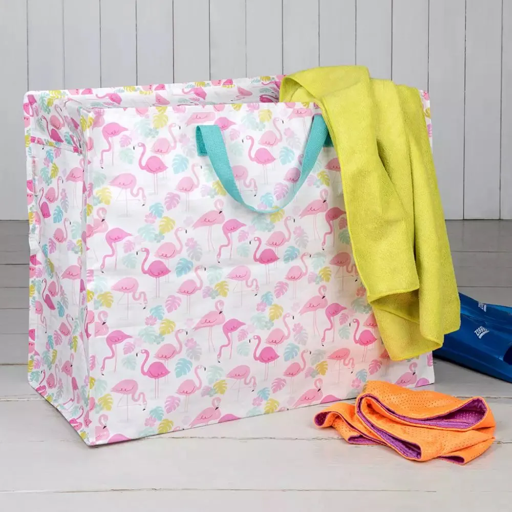 FLAMINGO BAY JUMBO ZIP TOTE
