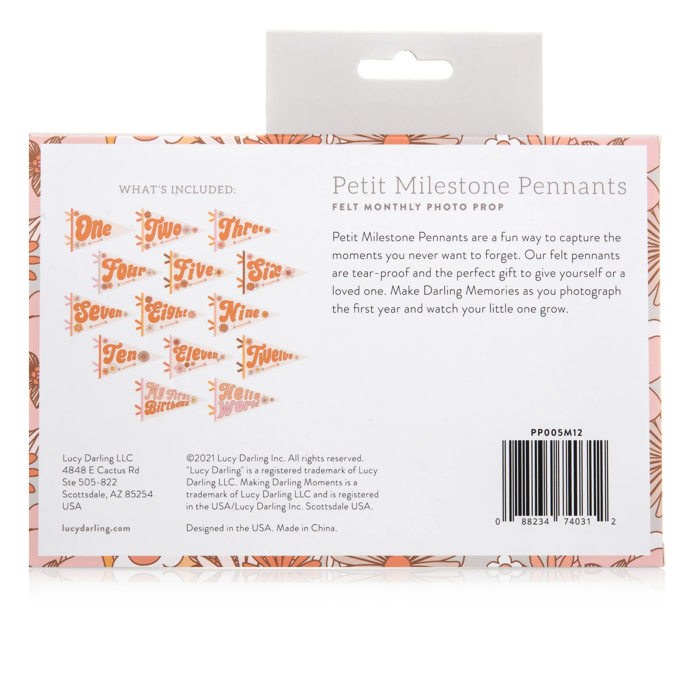 Flower Child Petit Milestone Pennants