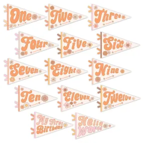 Flower Child Petit Milestone Pennants