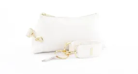 Frost White Vegan Leather 2-Piece Wristlet Set
