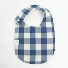 Gingham Check Bib - Dark Blue