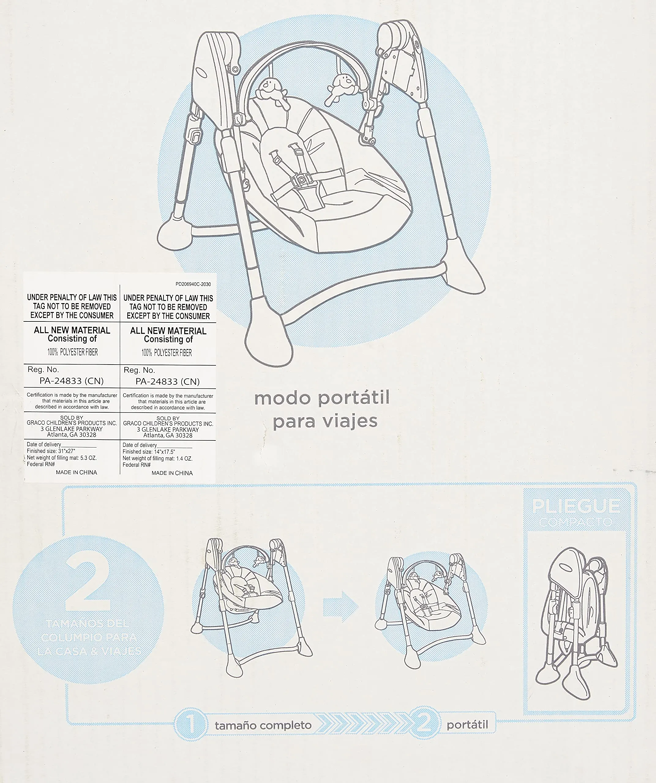 Graco 2-in-1 Portable Swing By Me