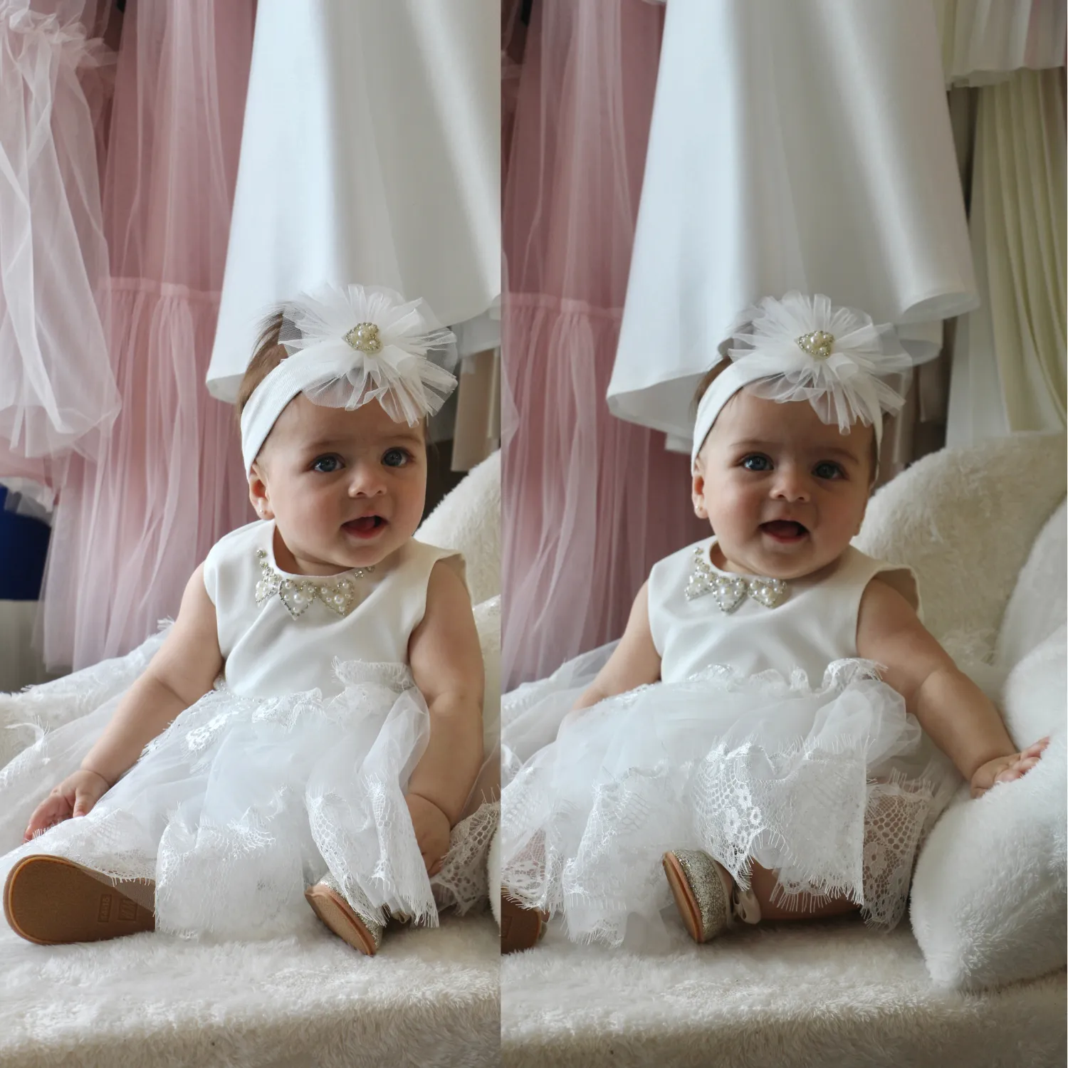 Hearts & Pearls Baby Dress