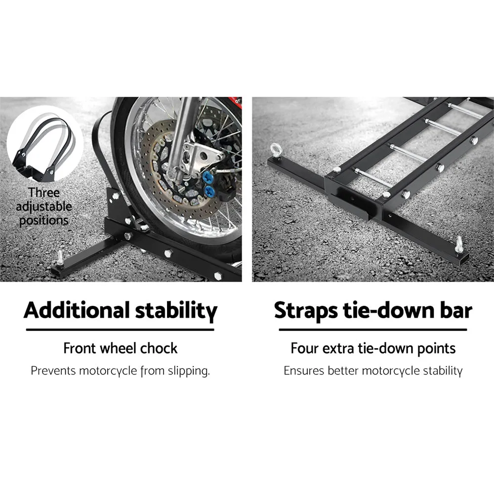 Heavy-Duty Motorcycle Carrier Rack 500lbs Capacity - Giantz