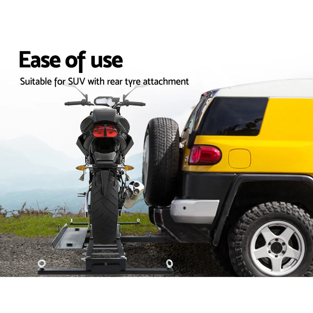 Heavy-Duty Motorcycle Carrier Rack 500lbs Capacity - Giantz