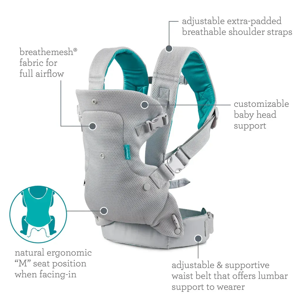 Infantino Flip 4-in-1 Light & Airy Convertible Carrier Birth to 36 Months - Distressed Box