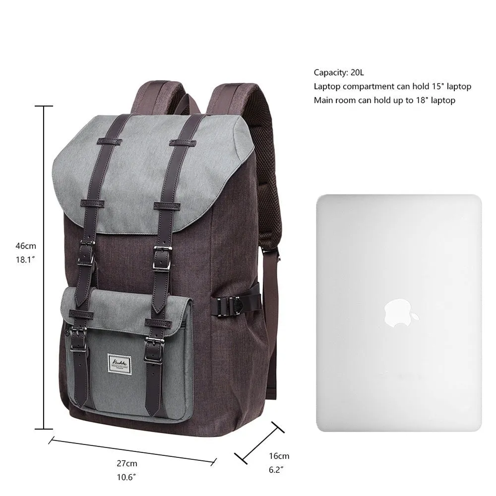KAUKKO Backpack for city trips, EP5-4 ( Grey Coffee / 20.3L)