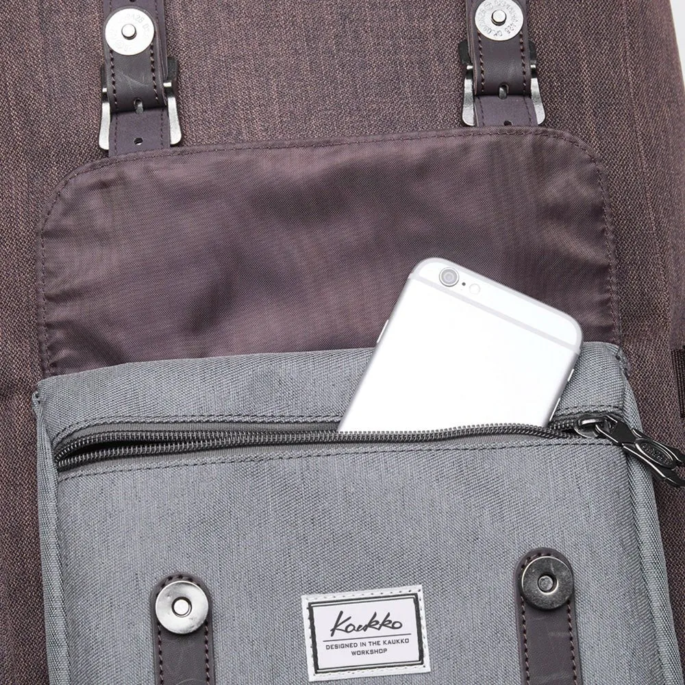 KAUKKO Backpack for city trips, EP5-4 ( Grey Coffee / 20.3L)