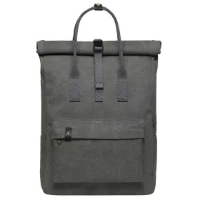 KAUKKO Vintage Canvas Rucksack Laptop Backpack for 12" Notebook for Women Men,School College Backpack (47-2-GREY)
