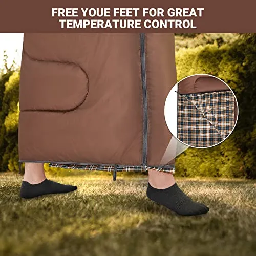 KingCamp Sleeping Bag Cotton Flannel Sleeping Bags for Adults