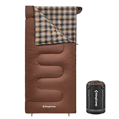 KingCamp Sleeping Bag Cotton Flannel Sleeping Bags for Adults