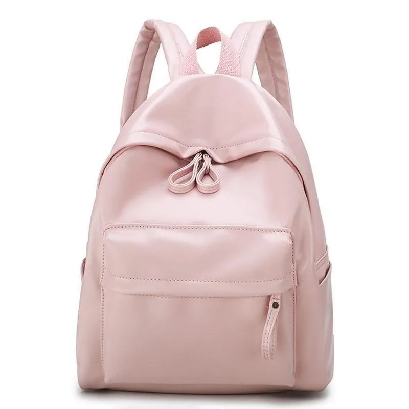 Leather Cool Backpack: Multi Pocket Big Travel Bag for Women XA503H