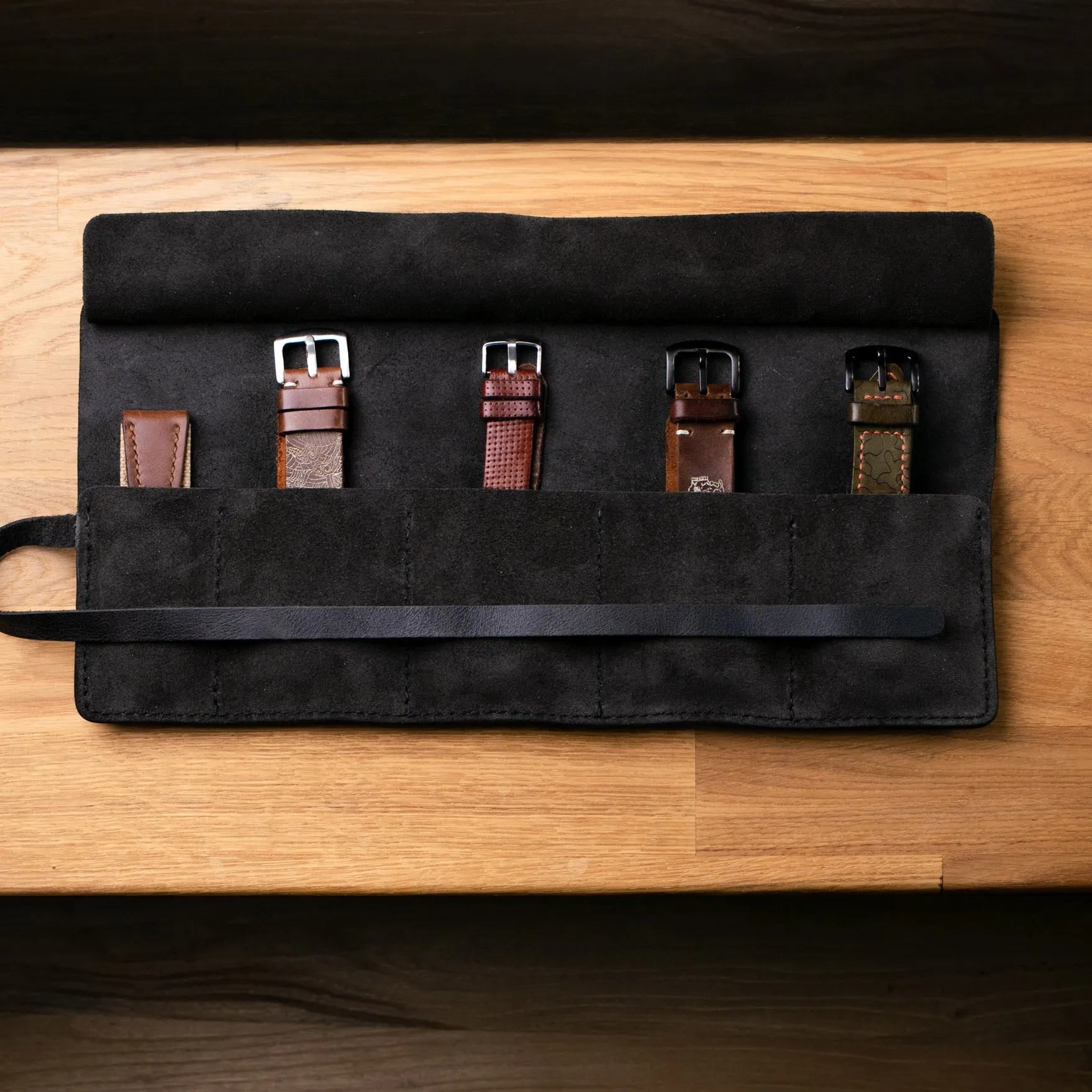 Leather Travel Watch Roll