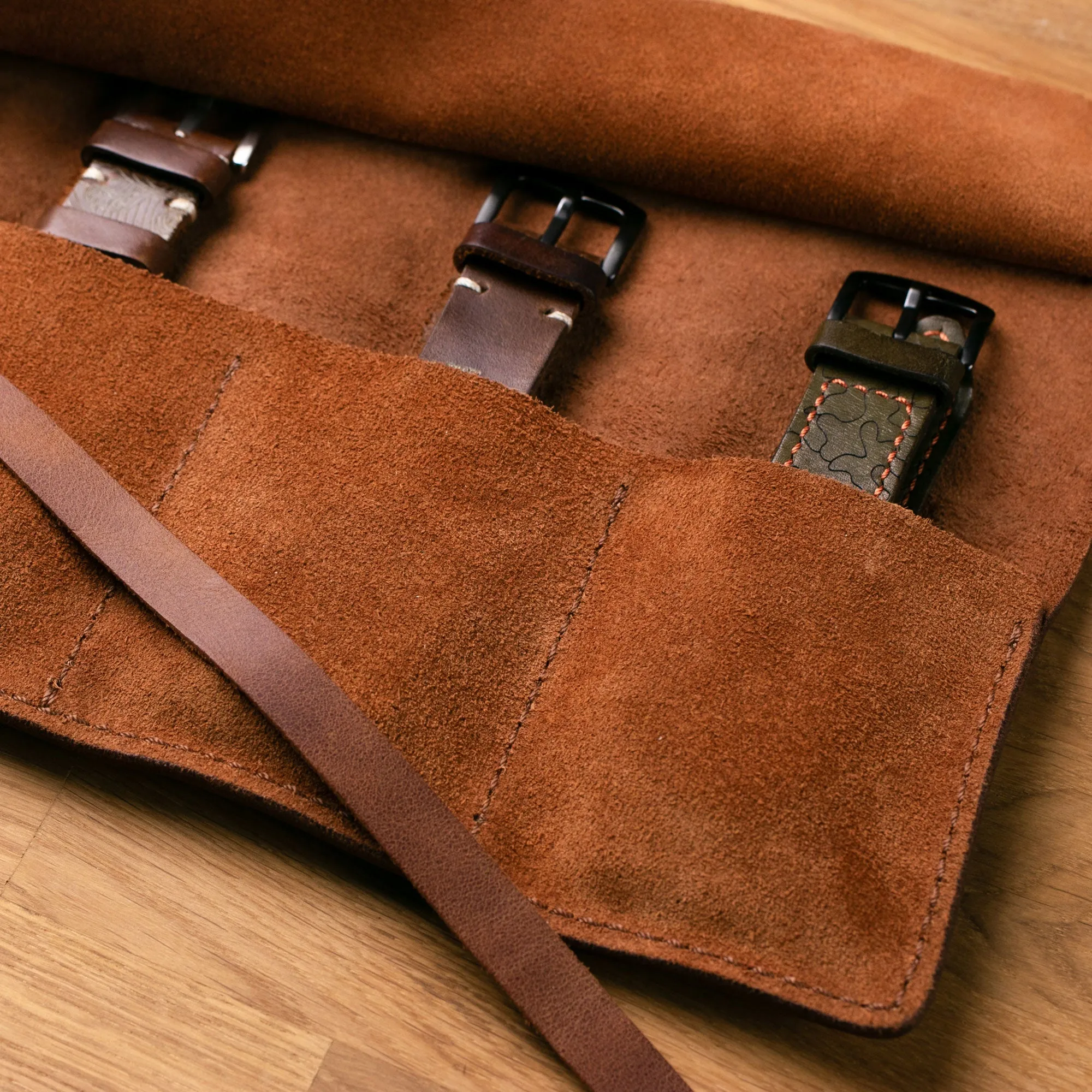 Leather Travel Watch Roll