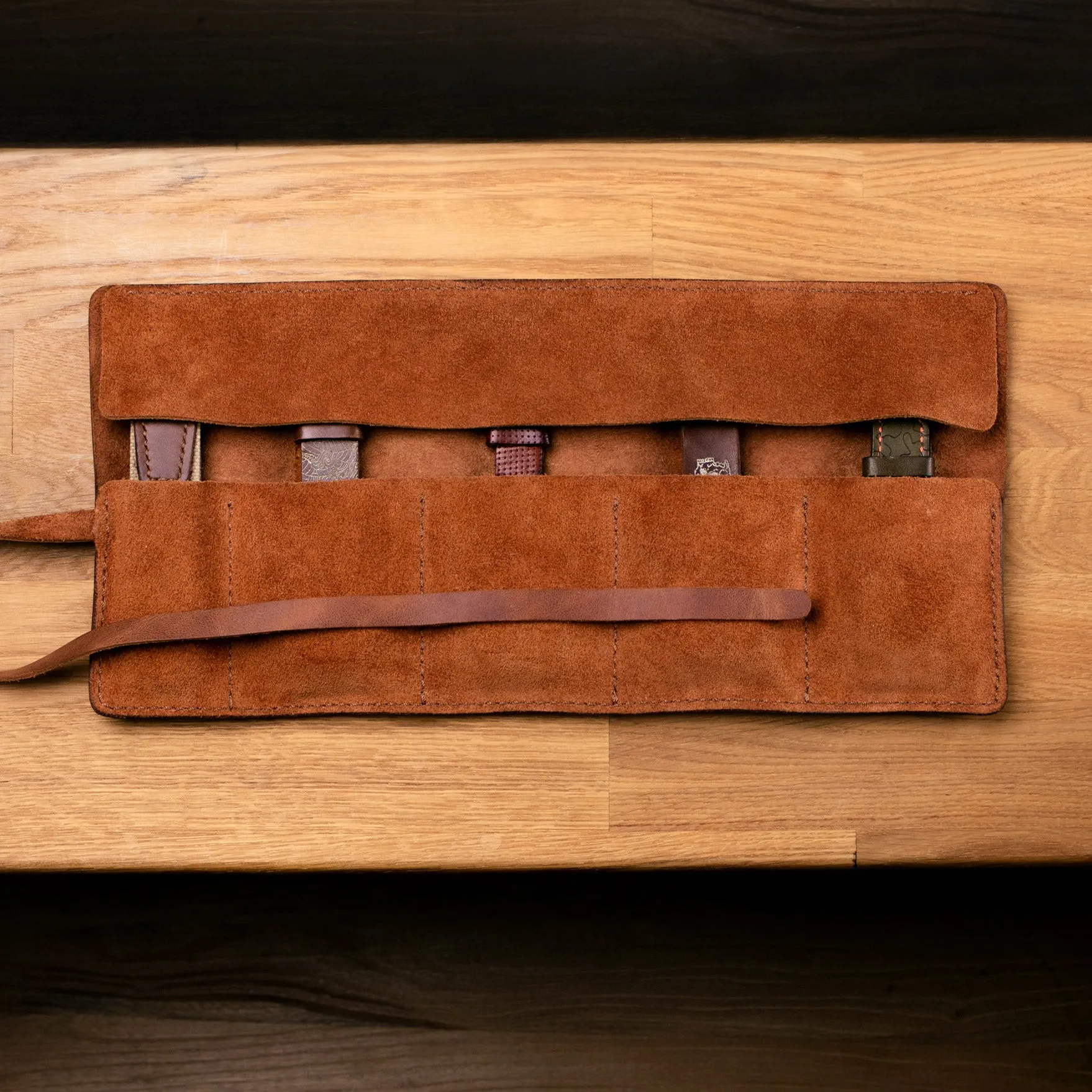 Leather Travel Watch Roll