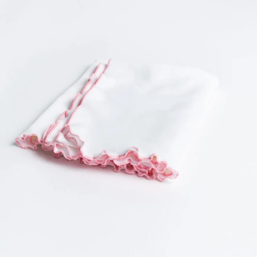 Lettuce Leaf Edge Receiving Blanket - No Ribbon