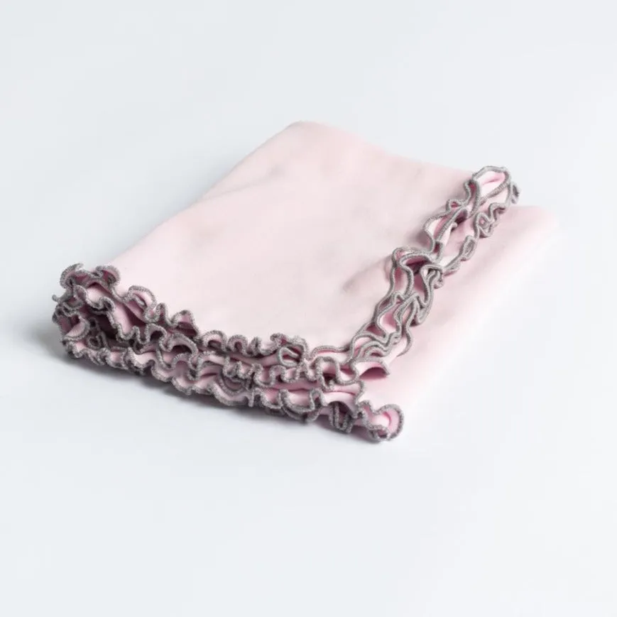 Lettuce Leaf Edge Receiving Blanket - No Ribbon