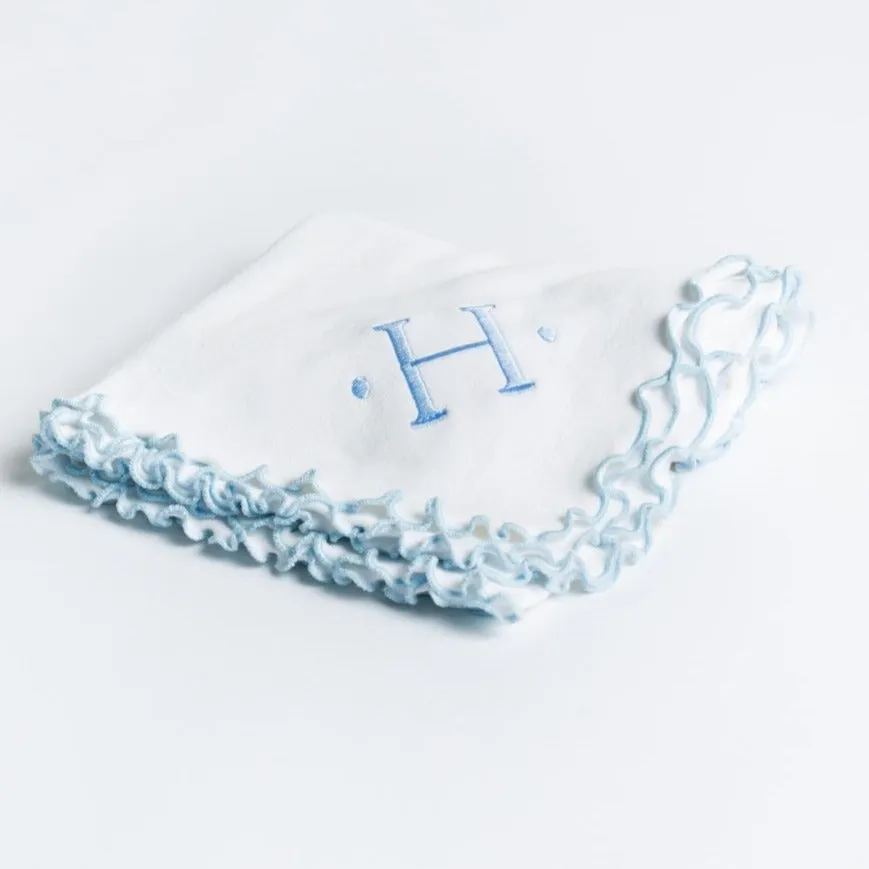 Lettuce Leaf Edge Receiving Blanket - No Ribbon