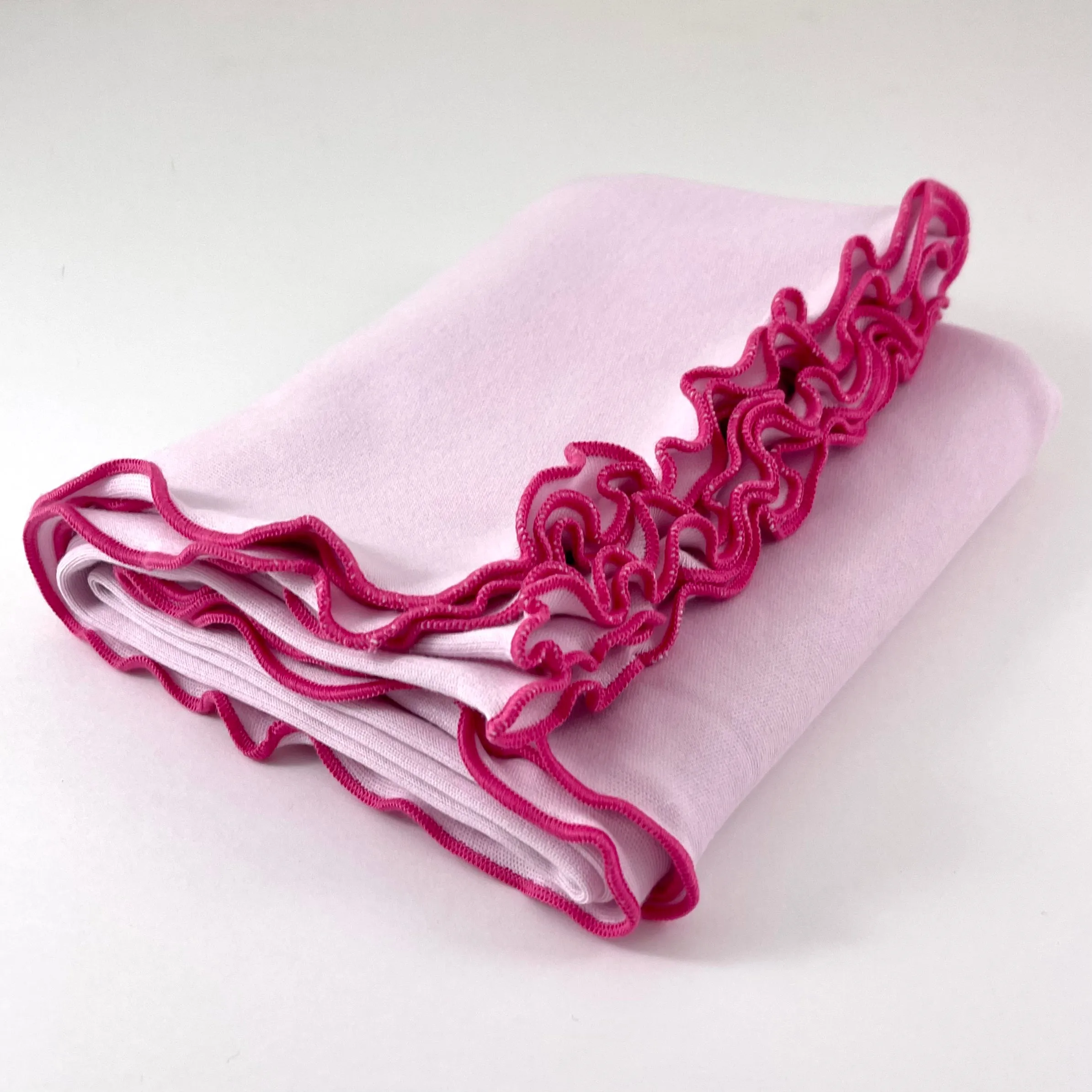 Lettuce Leaf Edge Receiving Blanket - No Ribbon