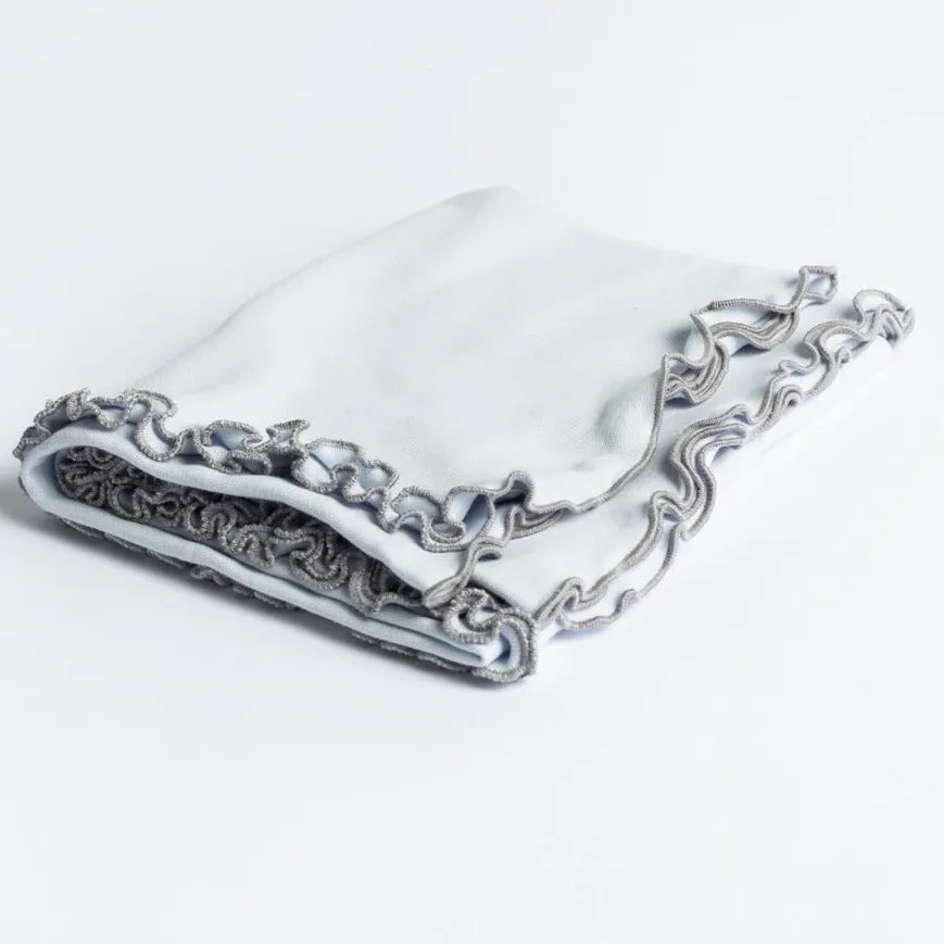 Lettuce Leaf Edge Receiving Blanket - No Ribbon