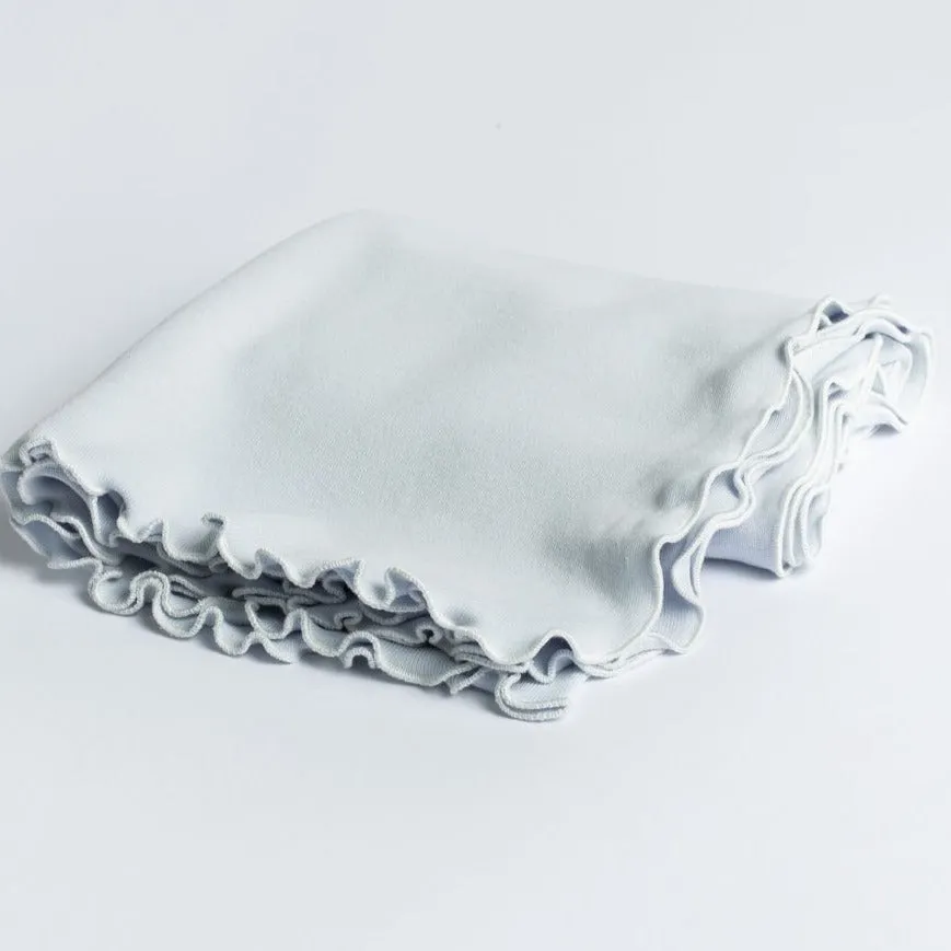 Lettuce Leaf Receiving Blanket with Ribbon Tie