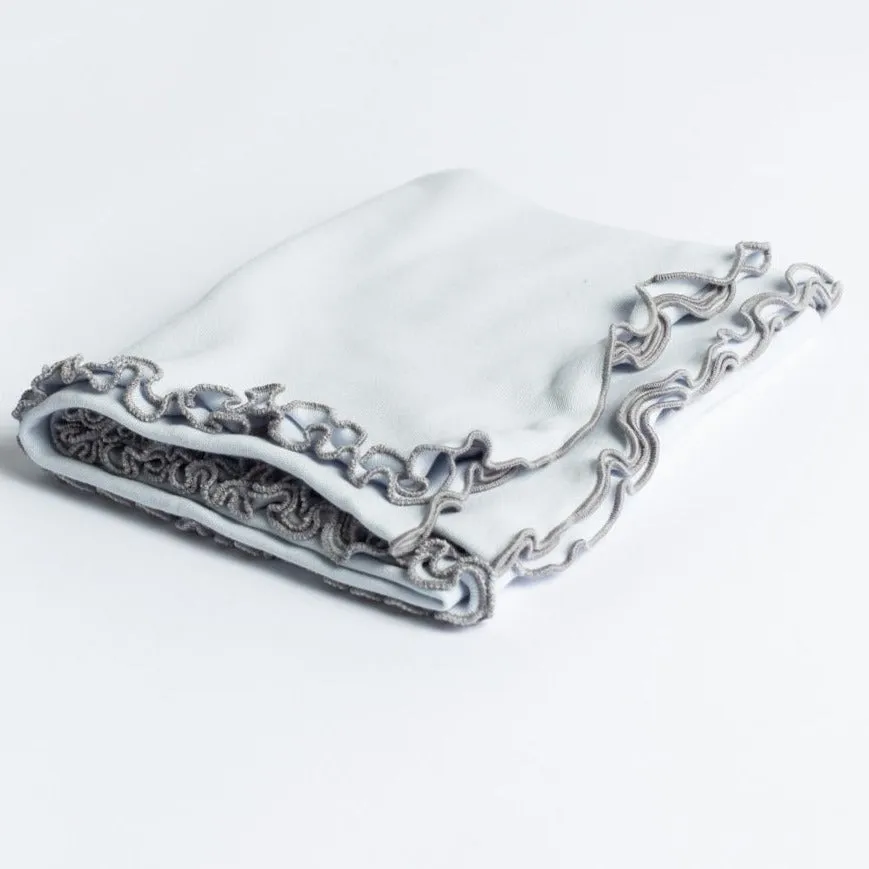 Lettuce Leaf Receiving Blanket with Ribbon Tie