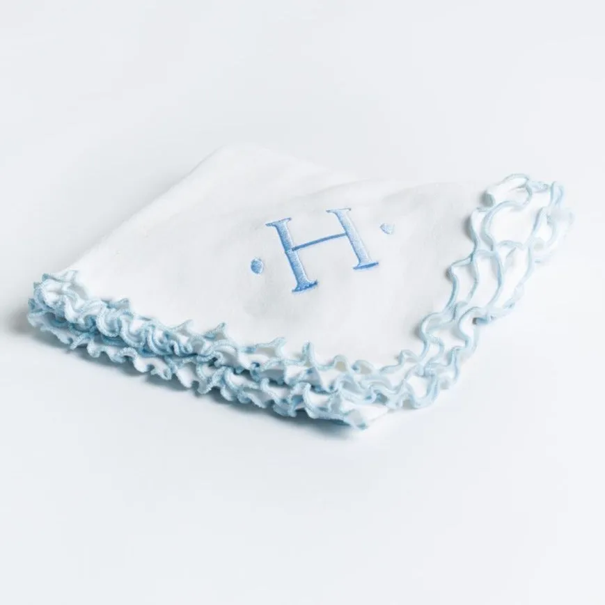 Lettuce Leaf Receiving Blanket with Ribbon Tie