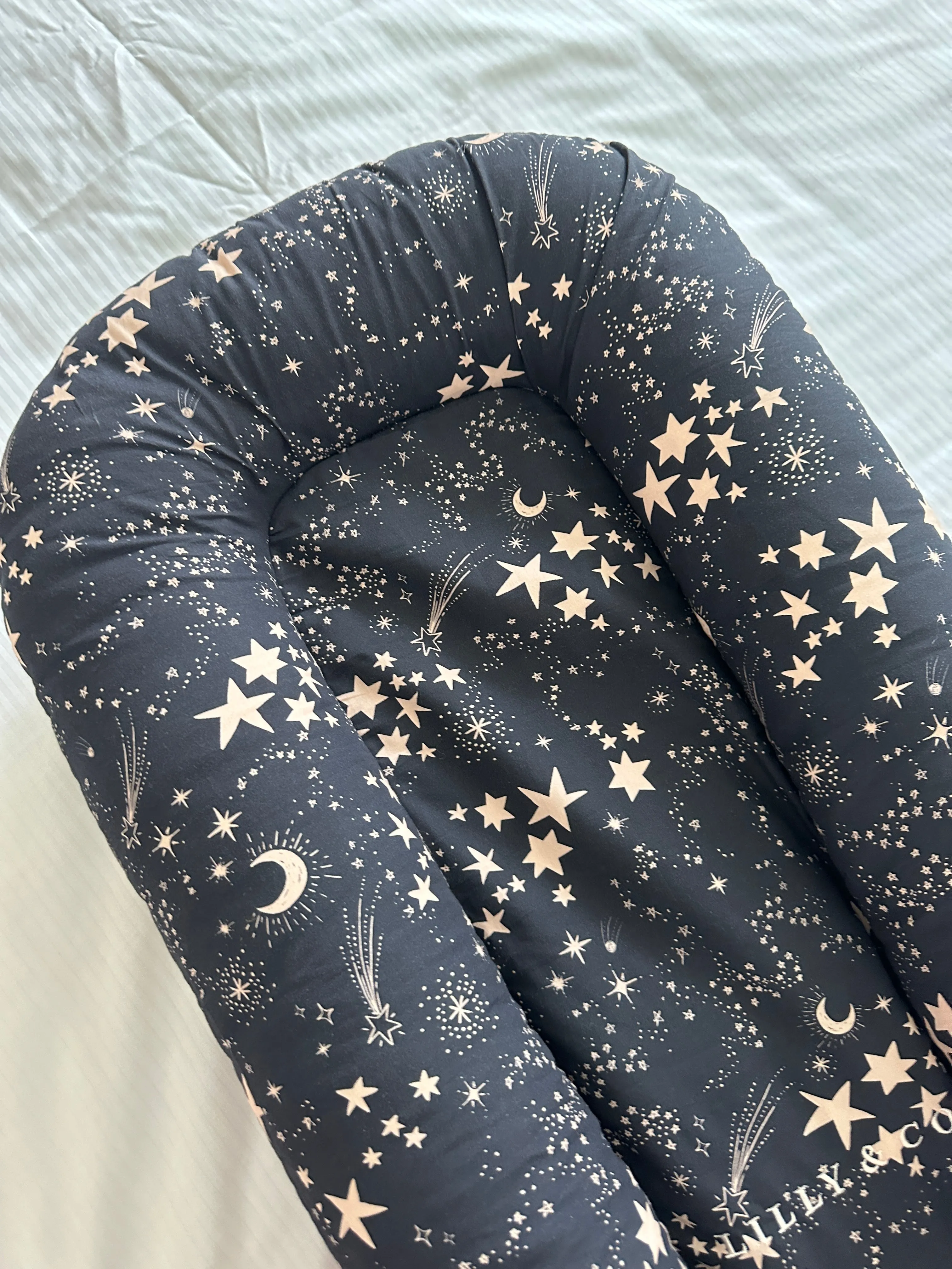 Lilly & CO x Friday Flamingo Star Print Baby Nest - Limited Edition