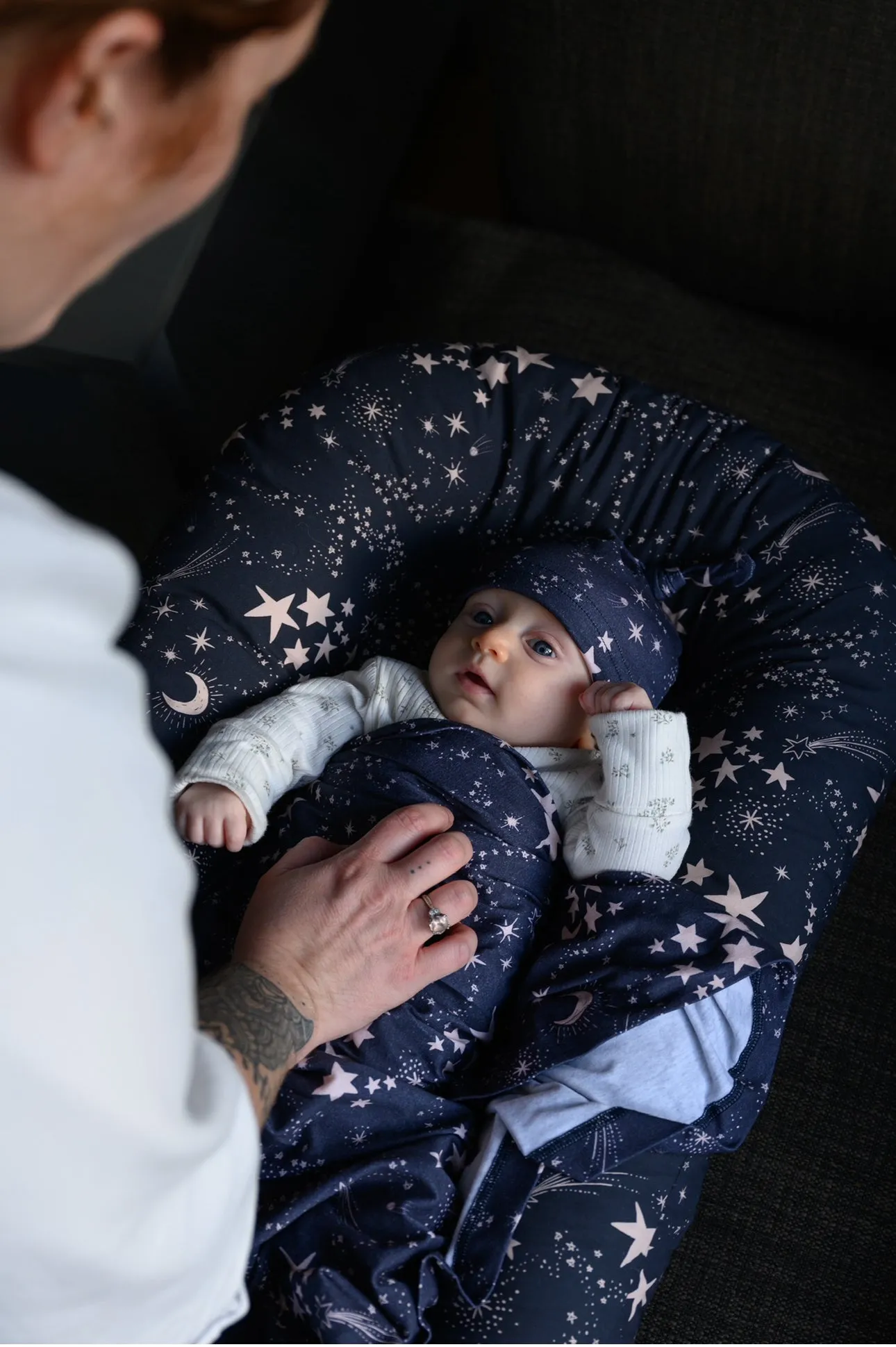 Lilly & CO x Friday Flamingo Star Print Baby Nest - Limited Edition
