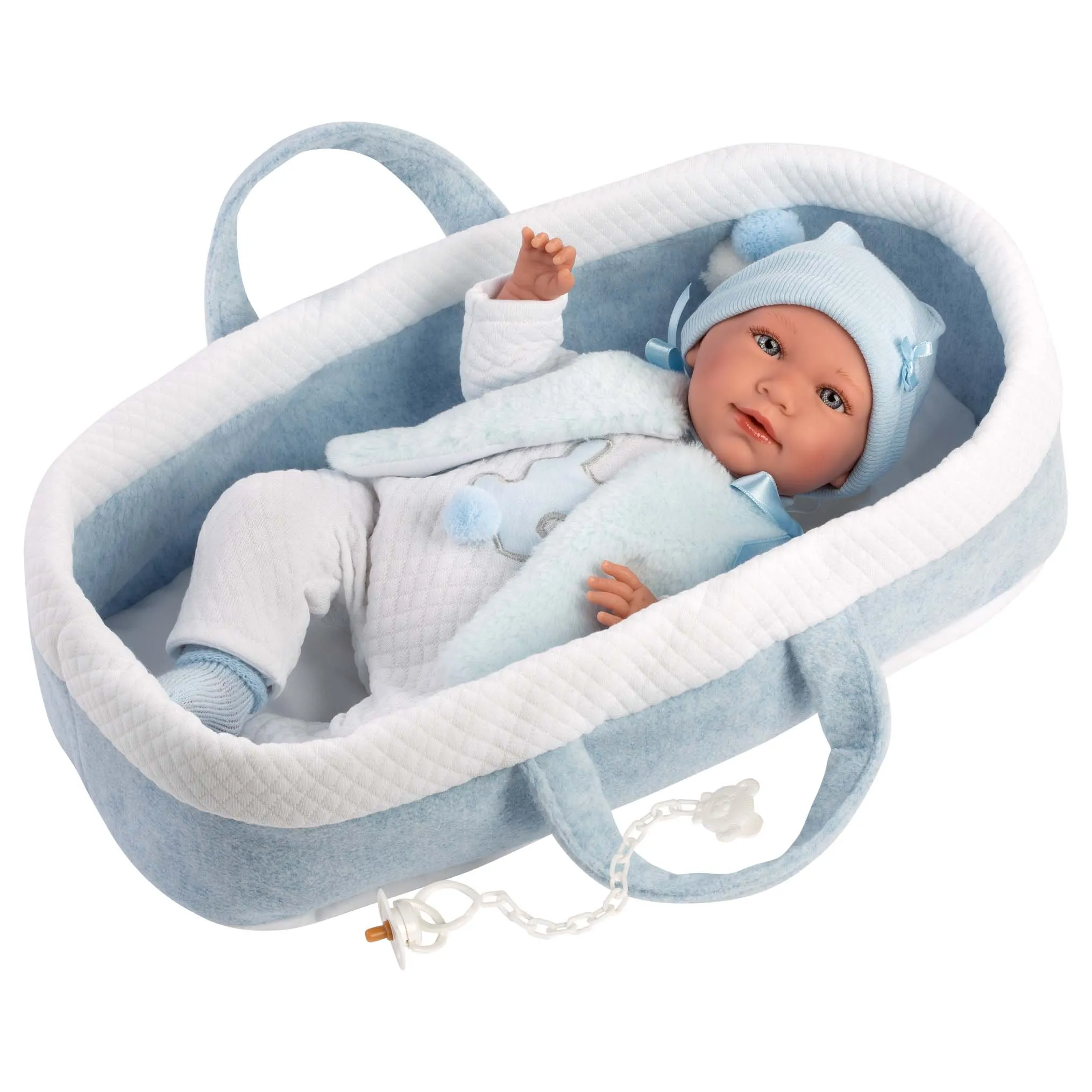 Llorens - Baby Boy Doll & Baby Carrier: Mimo 40cm (Mechanism Optional)