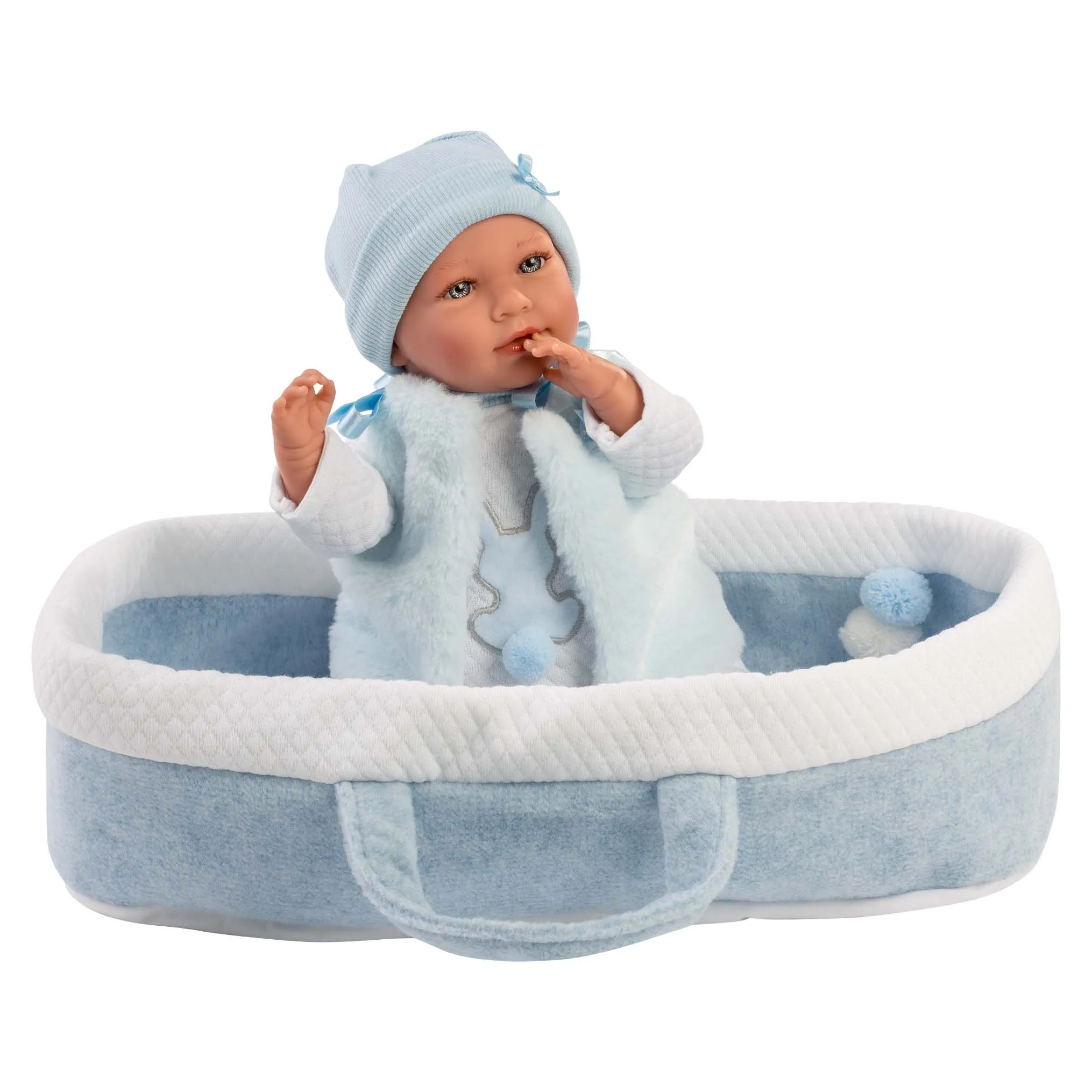 Llorens - Baby Boy Doll & Baby Carrier: Mimo 40cm (Mechanism Optional)
