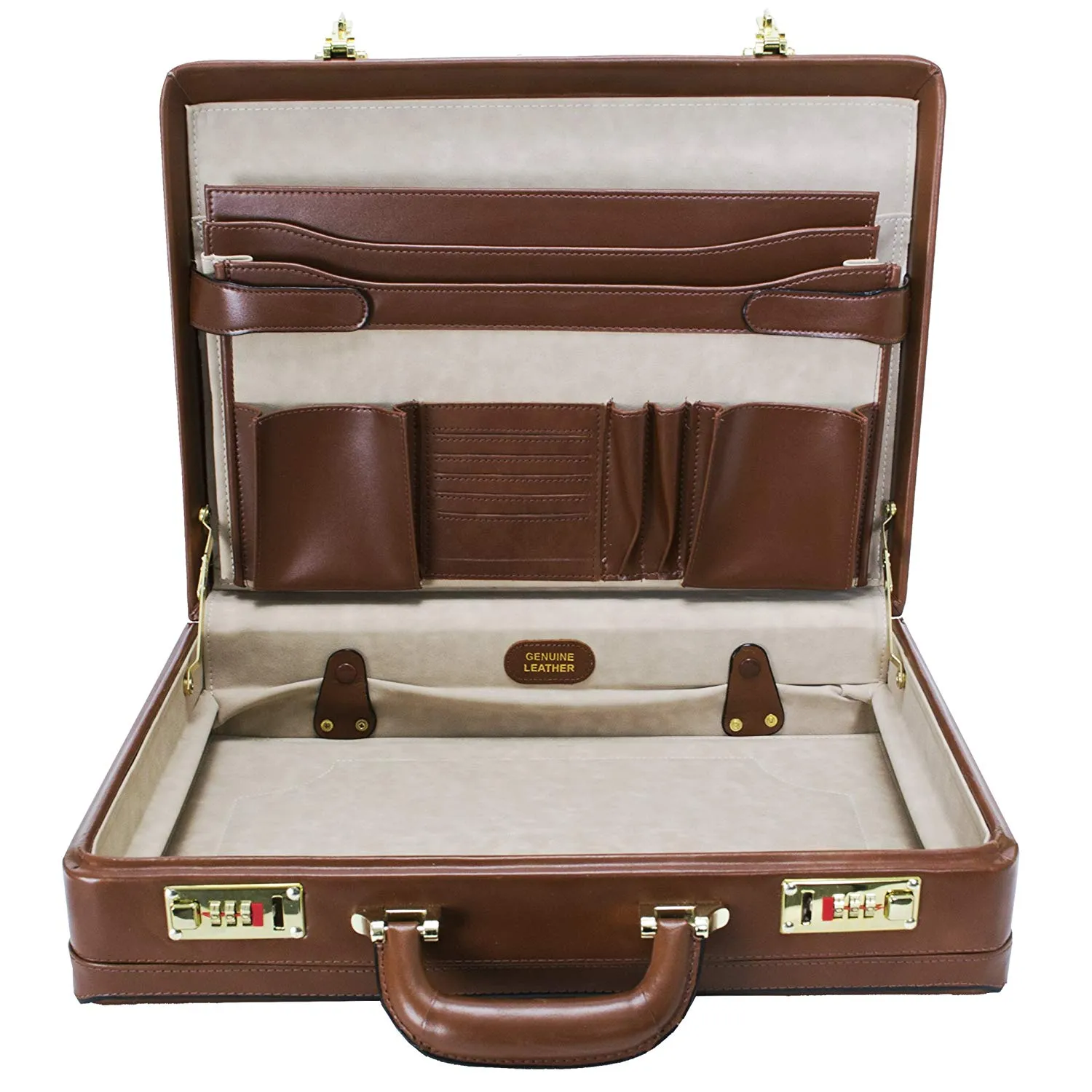 McKlein Harper Leather Expandable Attache Case