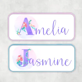 Mermaid Alphabet Personalised School Pencil Tin