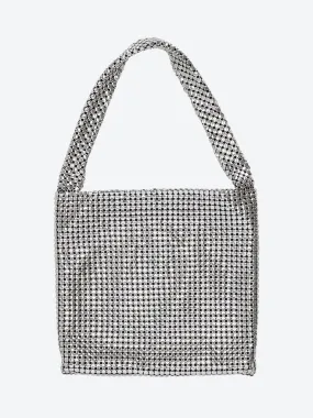 Mesh brass tote bag